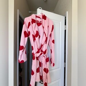 Victoria's Secret Pink and Red Heart Robe